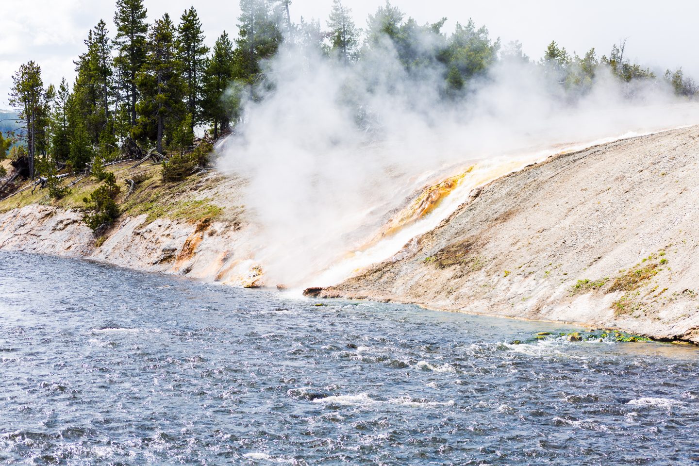 Hot Water Meets Cool Water Yellowstone National Parl==k